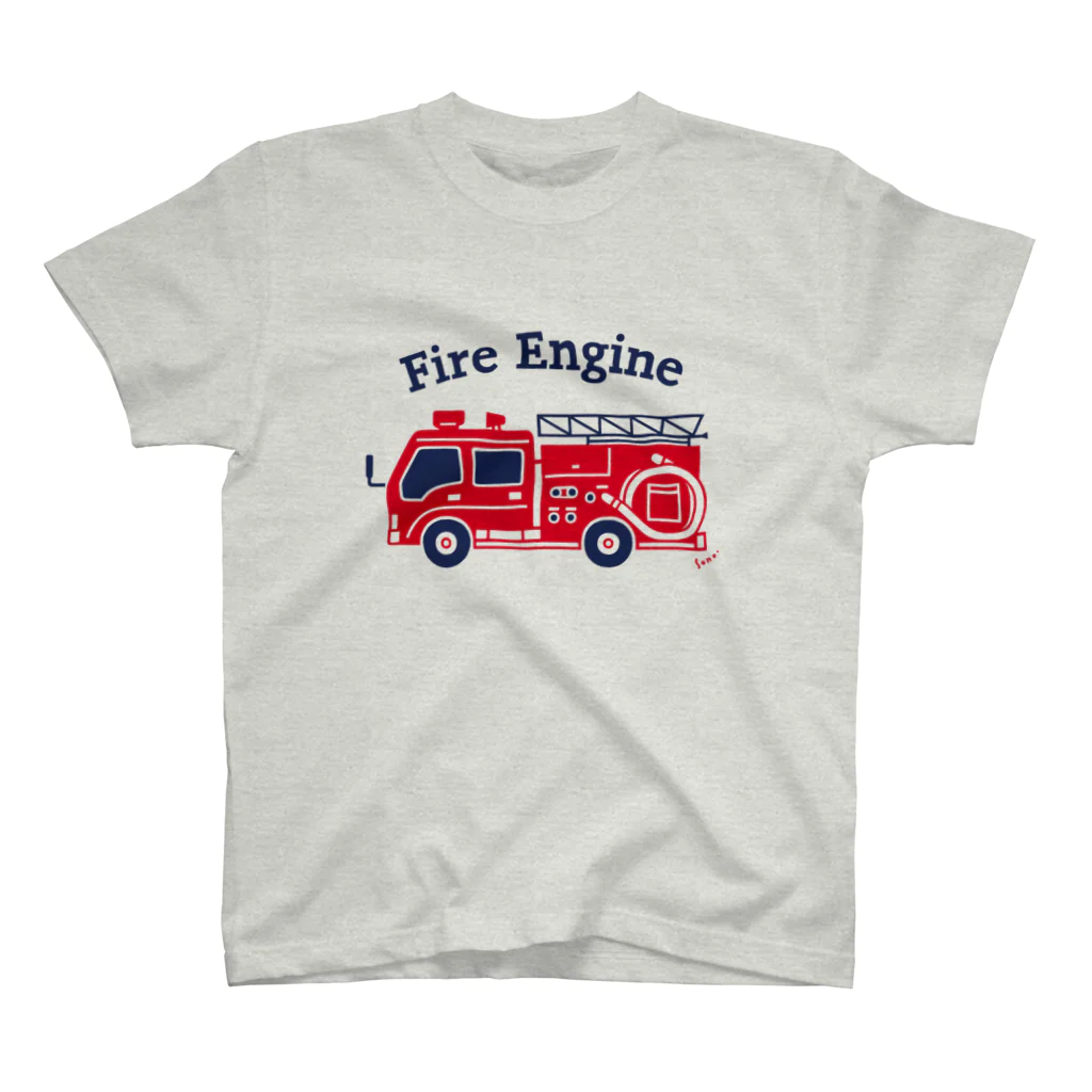 さはらそのこ｜イラストレーターの消防車　Fire Engine スタンダードTシャツ