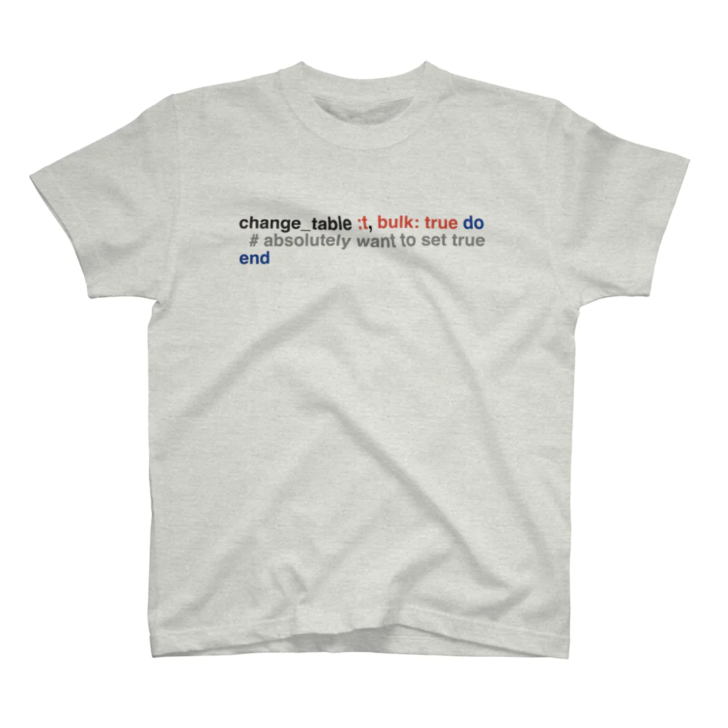 gongoのchange_table には絶対に bulk: true 付けたい人 Regular Fit T-Shirt