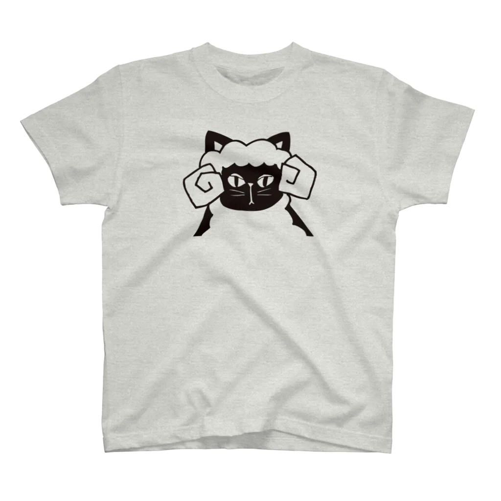 たろくろの黒猫羊 Regular Fit T-Shirt