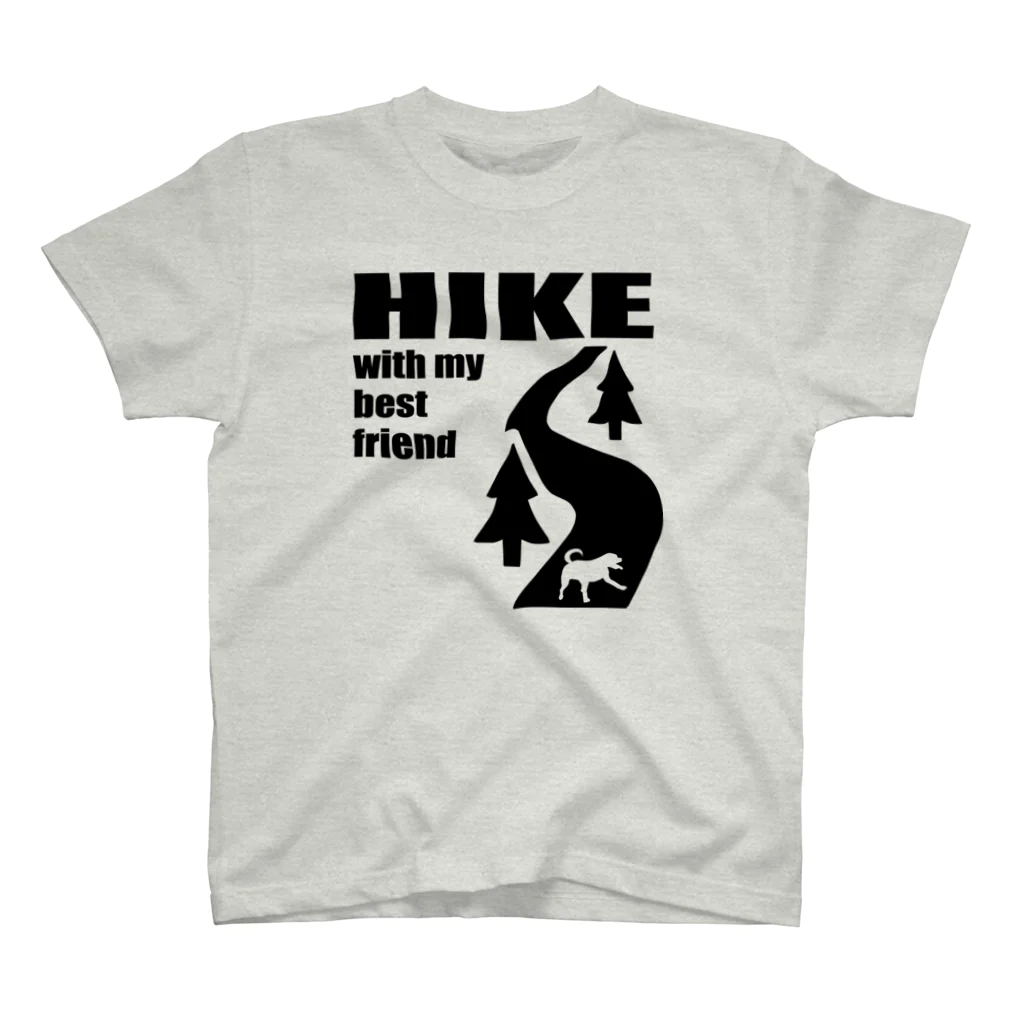 too muchの人間用のHIKE黒 Regular Fit T-Shirt