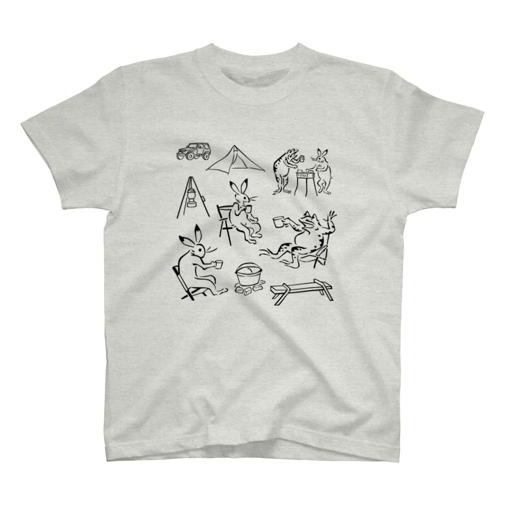 HOUSOの鳥獣戯画現代版　アウトドア スタンダードTシャツ