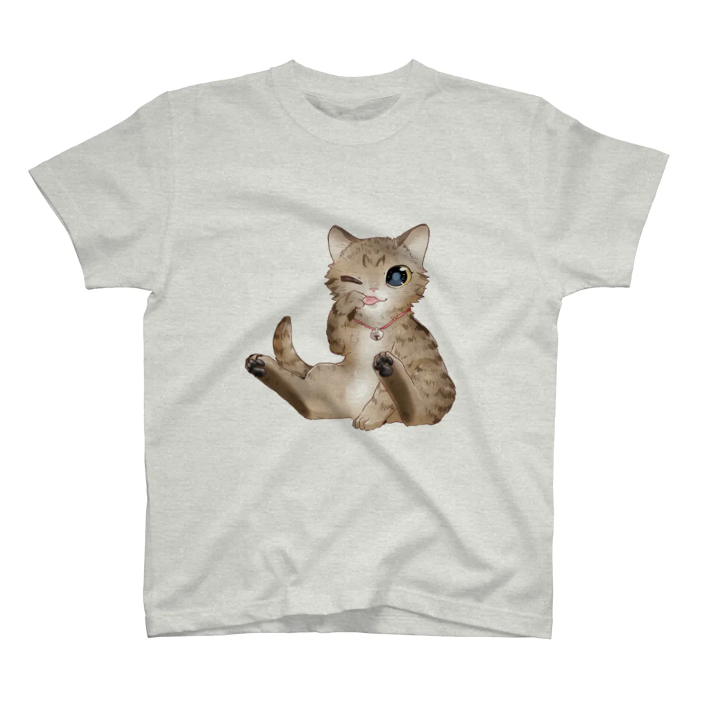 #保護猫カフェひだまり号のむぎ スタンダードTシャツ