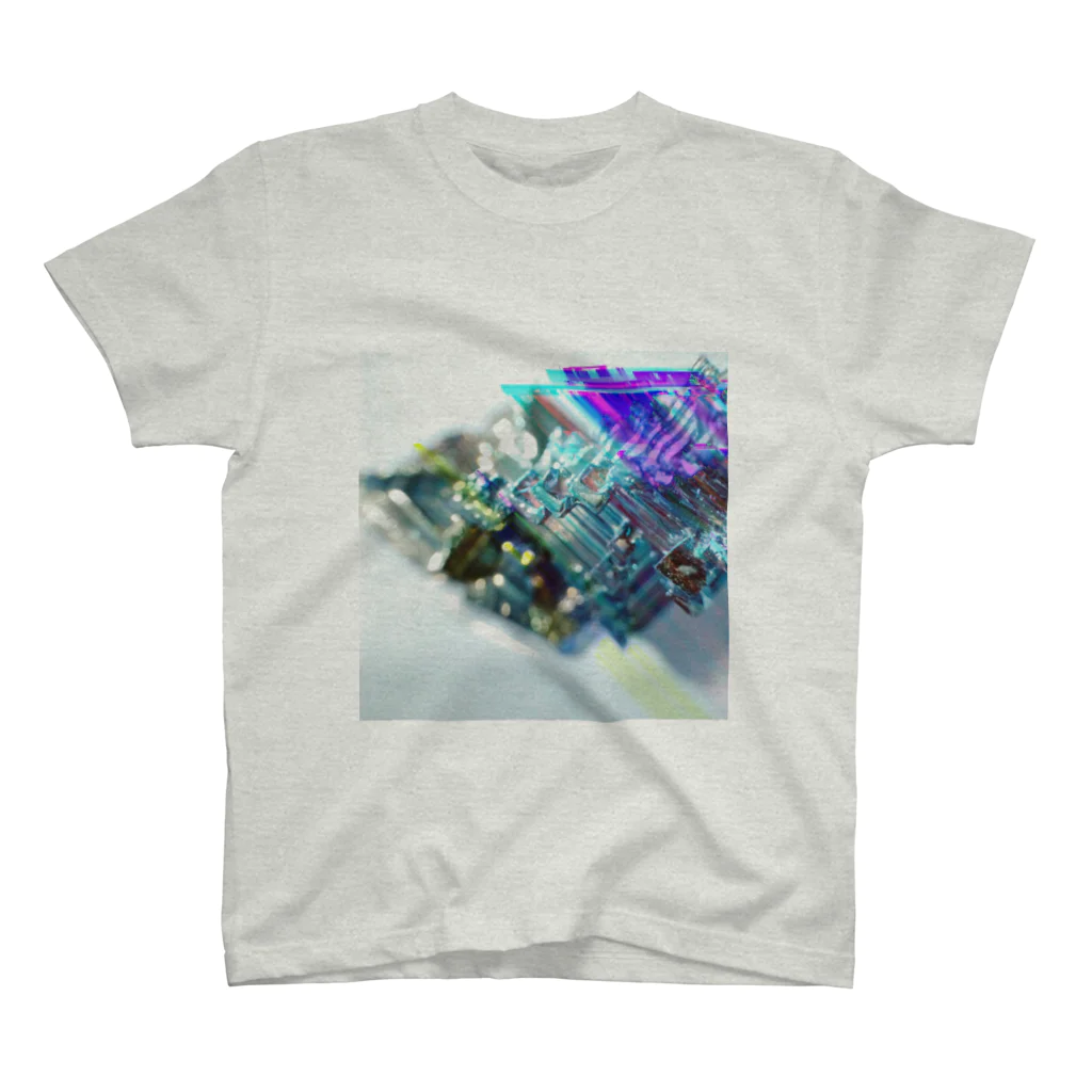 智叉猫のBi+glitch スタンダードTシャツ