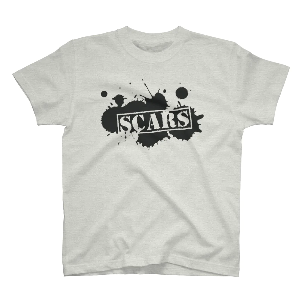 SCARSのペイントロゴ（グレー） スタンダードTシャツ