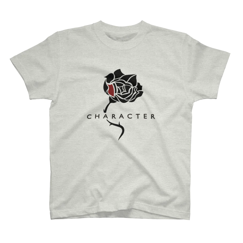 CHARACTERのシンプルに薔薇。 スタンダードTシャツ