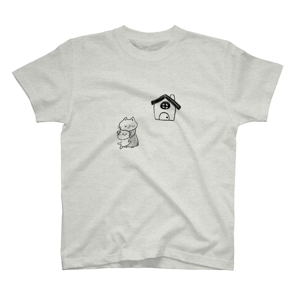 Pokopoko houseのねこたちのいえ スタンダードTシャツ