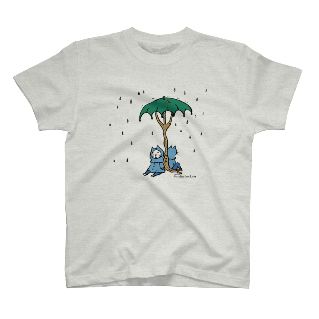 ほっかむねこ屋（アトリエほっかむ）の雨宿り スタンダードTシャツ