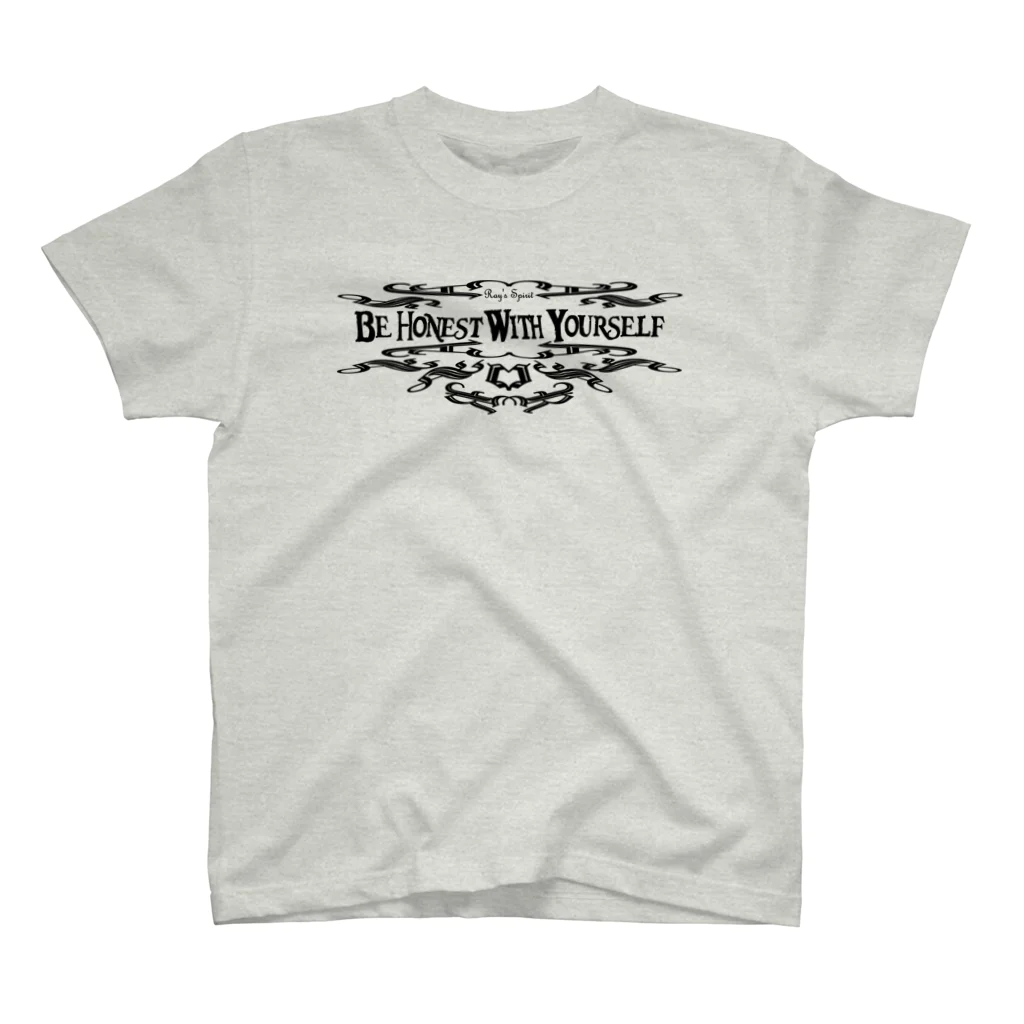 Ray's Spirit　レイズスピリットのBe Honest With Yourself（BLACK） Regular Fit T-Shirt
