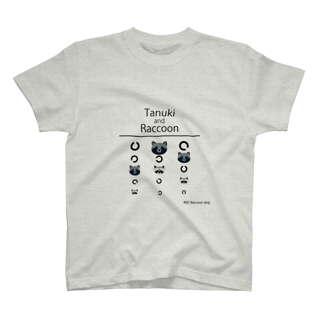 ぽんぽこ商店のTanuki and raccoon スタンダードTシャツ