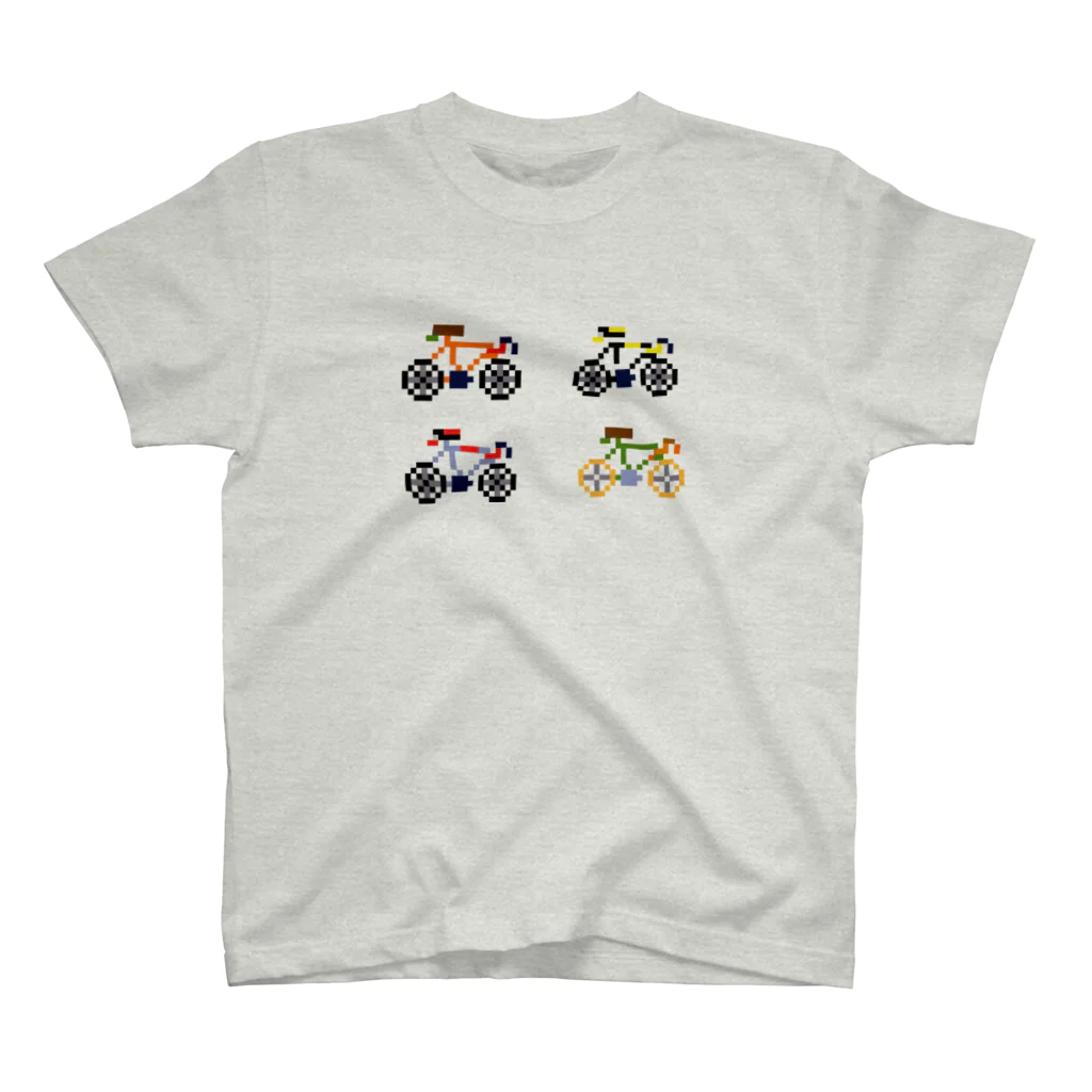 あひる商店のドット絵自転車 スタンダードTシャツ