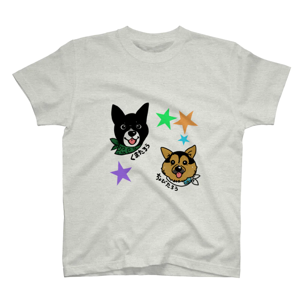 らぴちのおみせのくまたろう&ちょびたろう スタンダードTシャツ