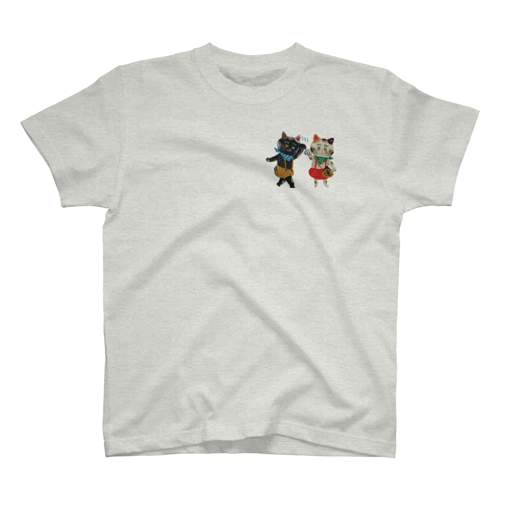 tomocco shopの招き猫2匹 スタンダードTシャツ