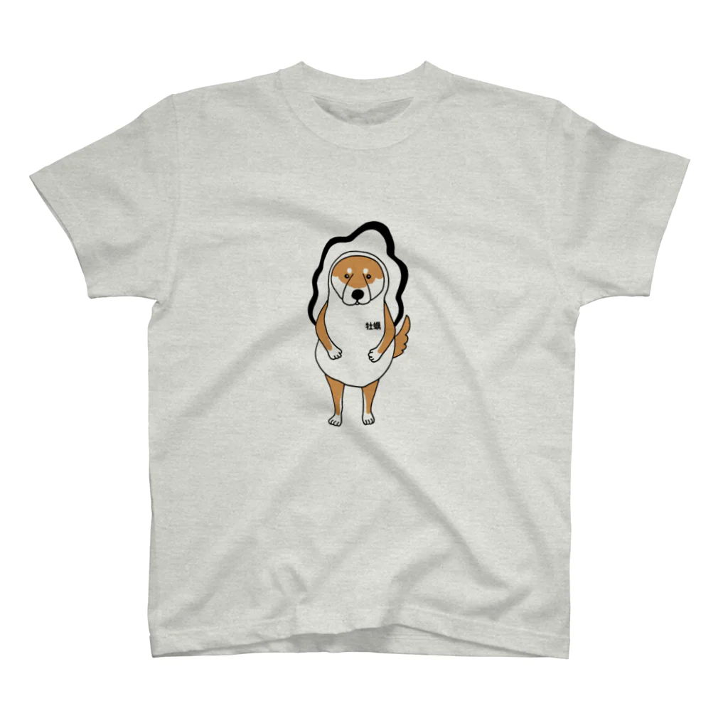 牡蠣屋のわんこの牡蠣ぐるみわんこのふく スタンダードTシャツ