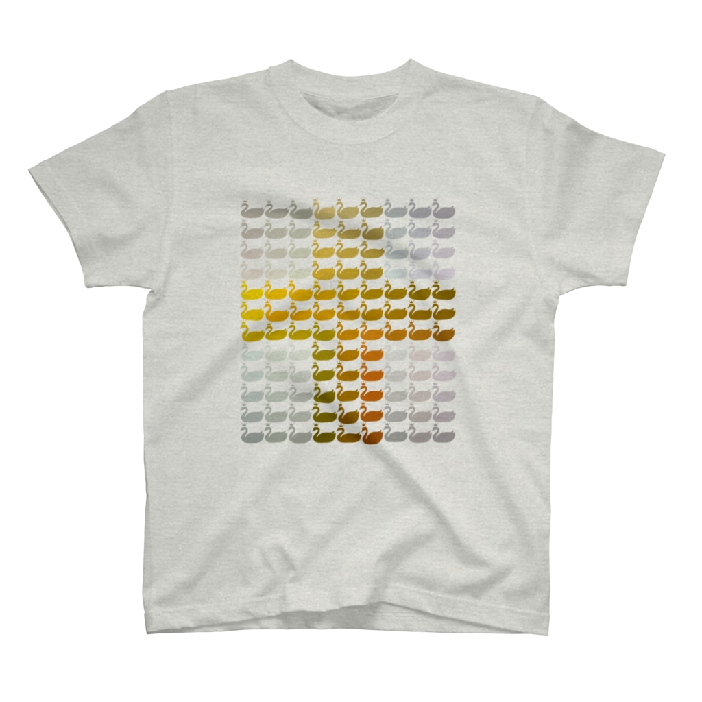 hinomotonokuni（ヒノモトノクニ） SUZURI店のクロス　ゴールド×シルバー（Ether Potion） T-Shirt