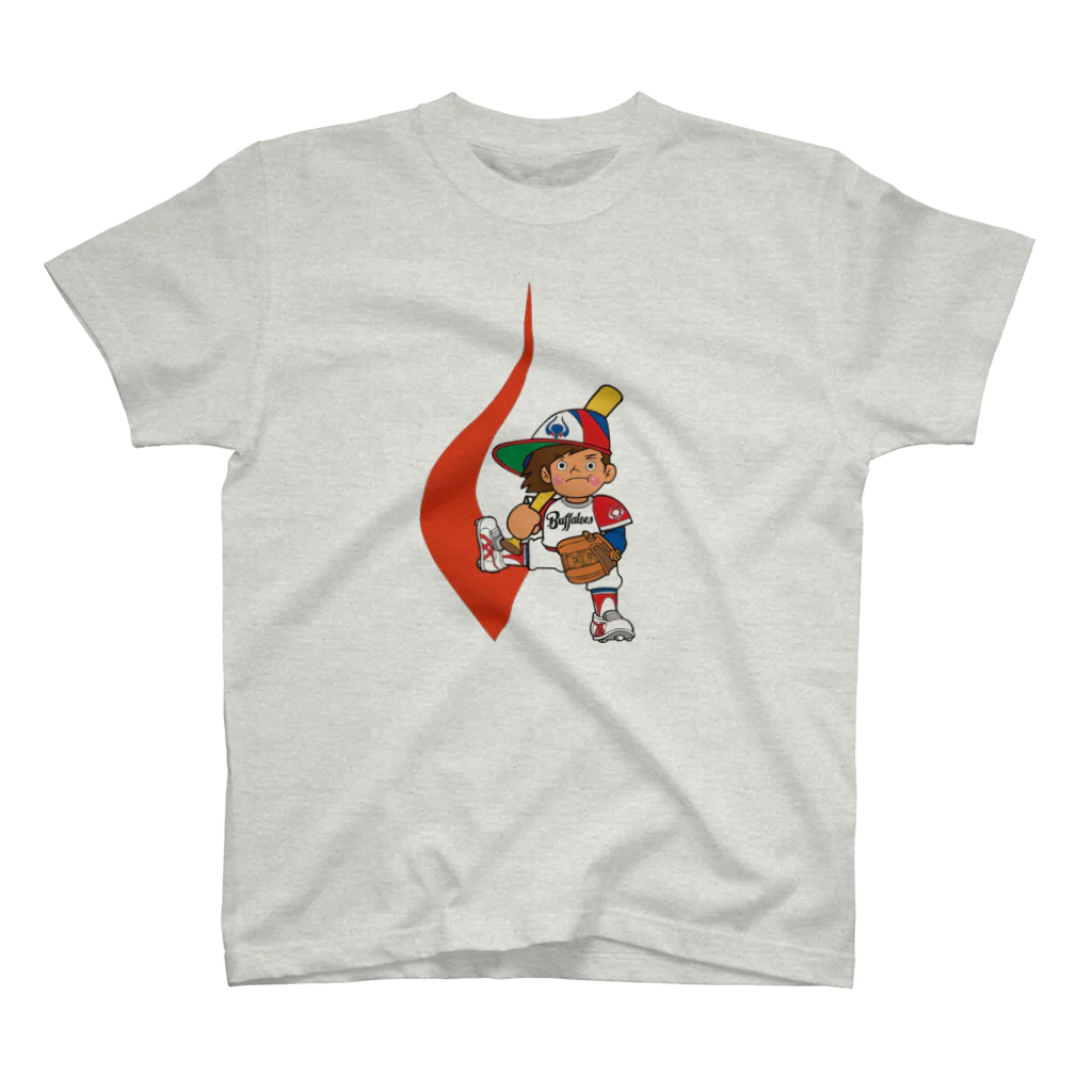 バッファ君  goods【近鉄バファローズ／1976-1996】のバッファ君 【新／赤角】基本ポーズ Regular Fit T-Shirt