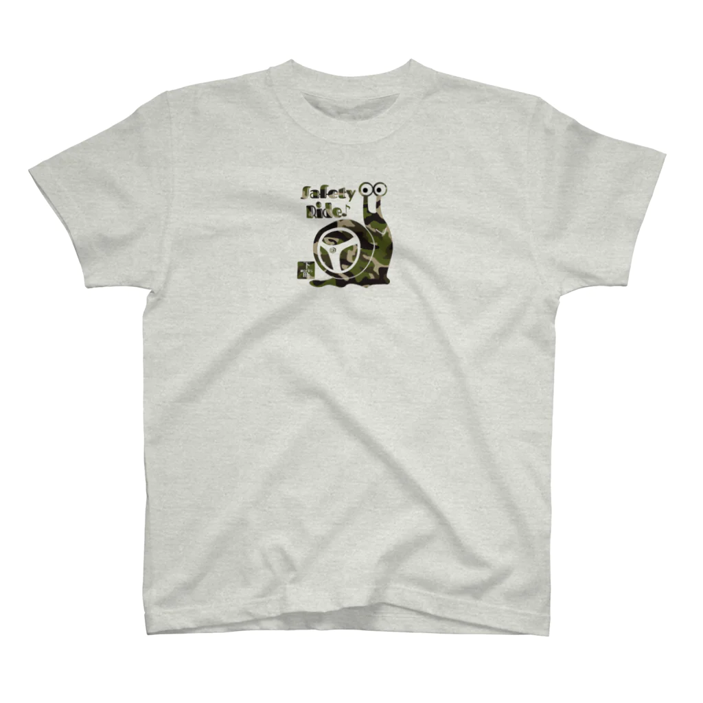 下町worksのSAFETY RIDE♪/カモフラ Regular Fit T-Shirt