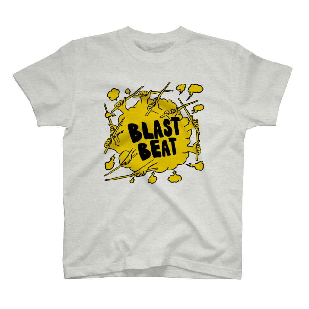 ワディ/Flyer ShopのBLAST BEAT/DRUM/ドラム スタンダードTシャツ