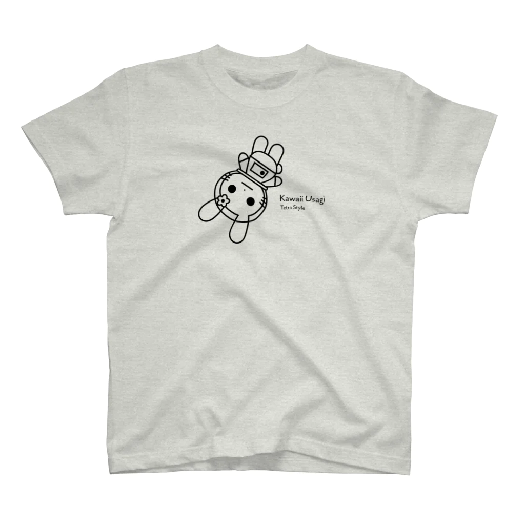 Tetra Styleの宇宙かわいいうさぎ（線） Regular Fit T-Shirt