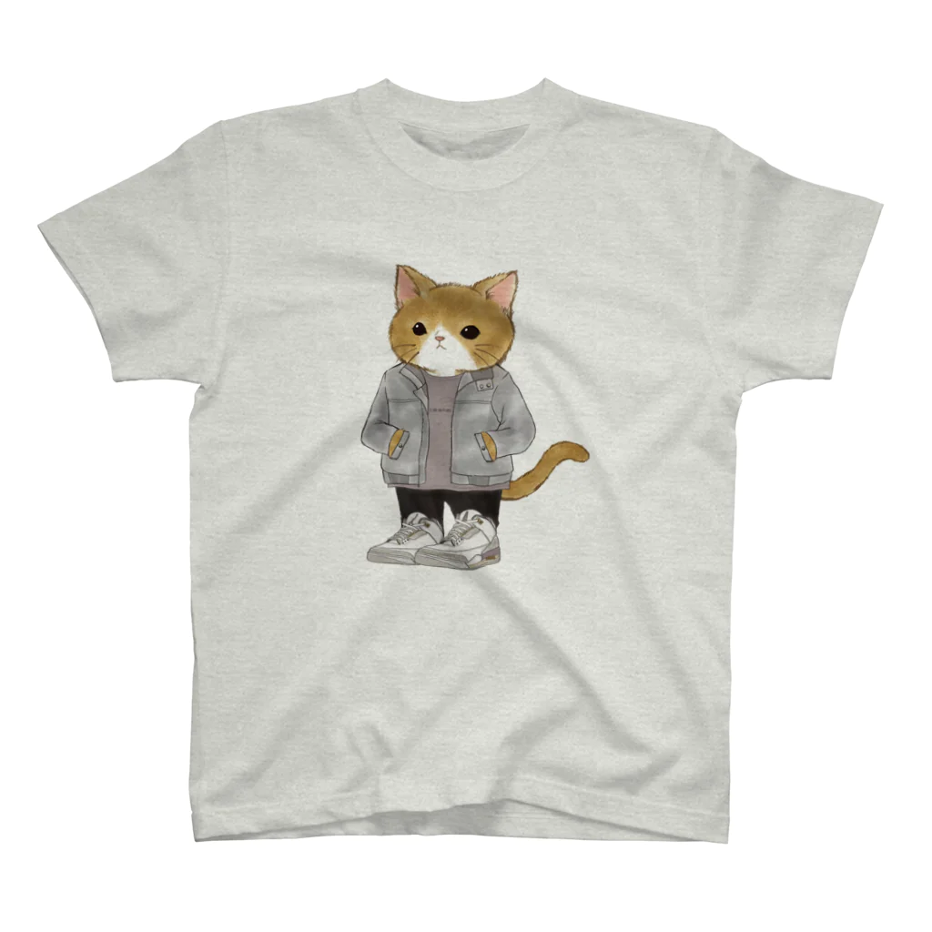 CAT'EM キャッテム　スニーカーを履いた猫のブランドのJACKET CAT　スニーカーを履いた猫のブランド スタンダードTシャツ