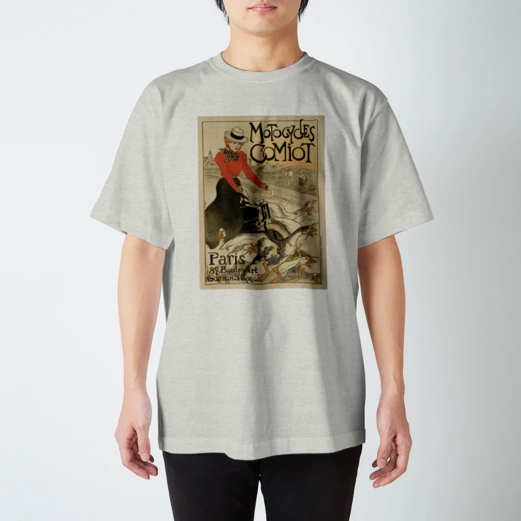 Le cabinet de curiositéのMotocycles Comiot, Theophile-Alexandre Steinlen スタンダードTシャツ