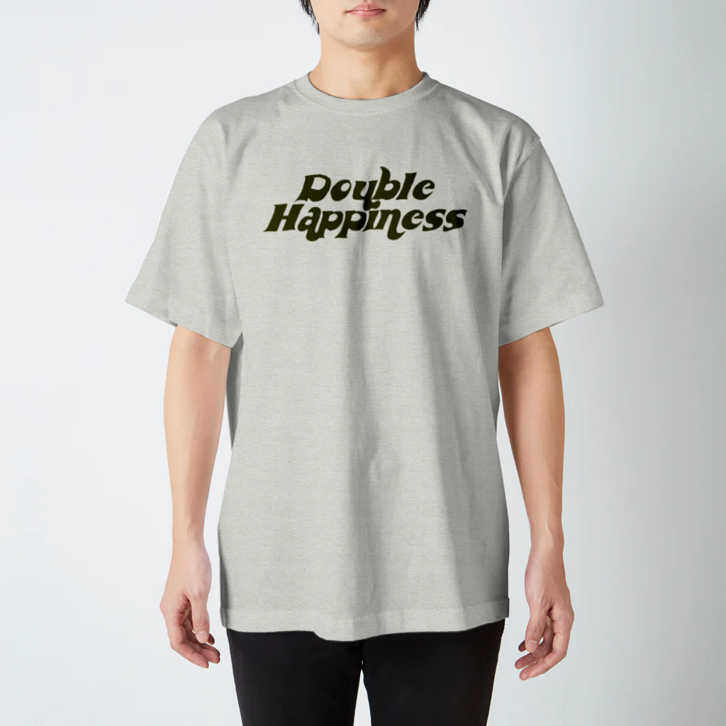 ダブルハピネスのバブリーハピネス カーキ Regular Fit T-Shirt
