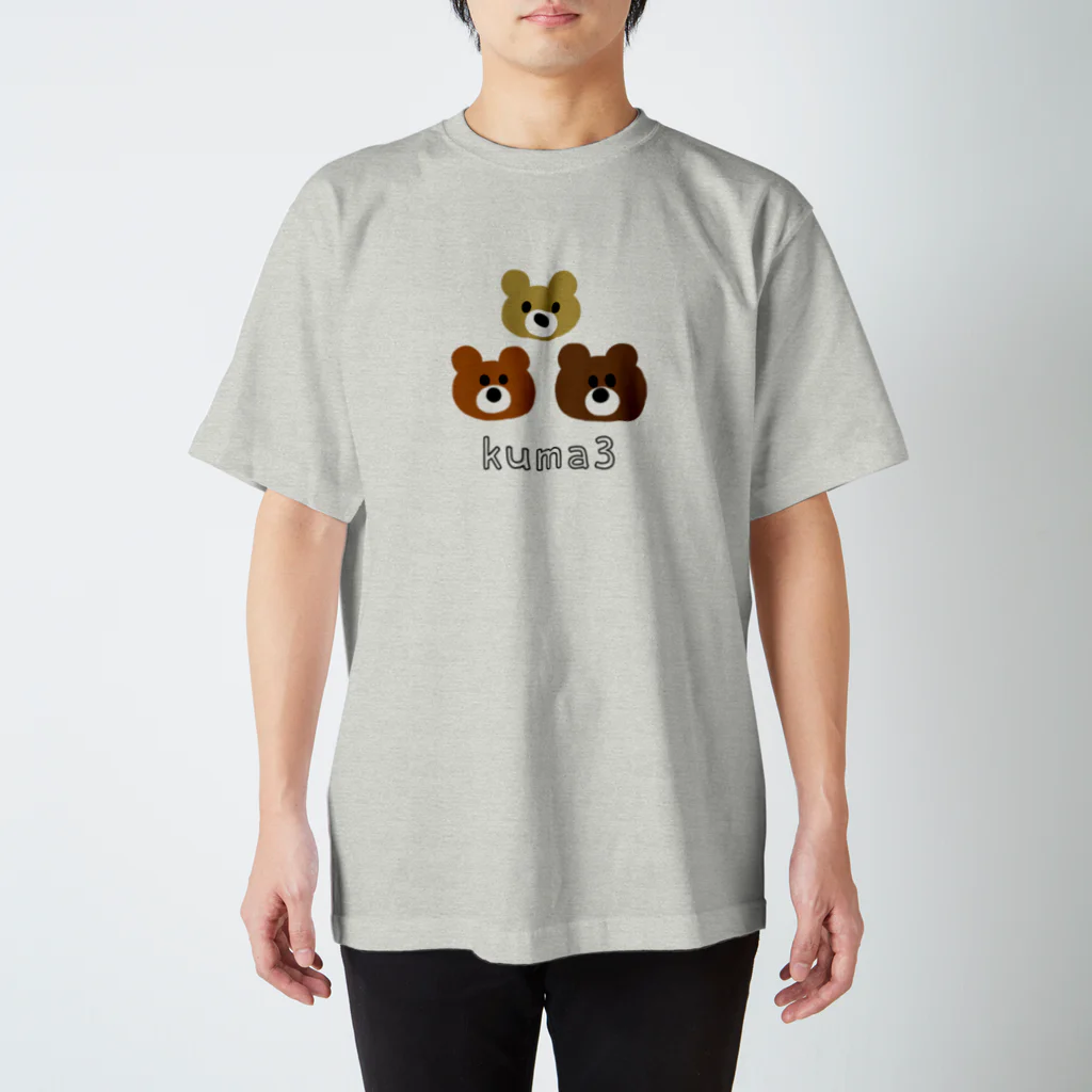 m-osachiのkuma3　くま スタンダードTシャツ