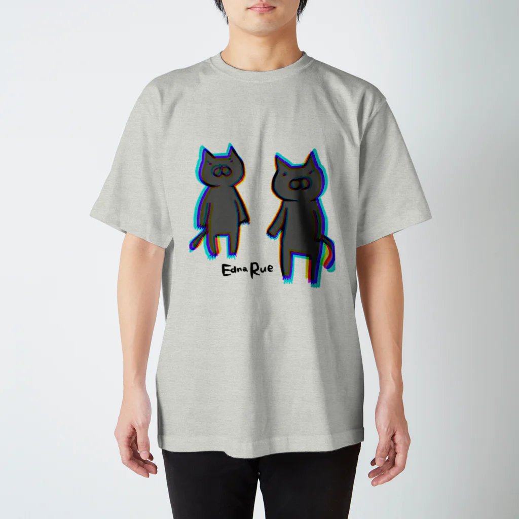 Edna_Rueのちょっとチカチカするえどねこ Regular Fit T-Shirt