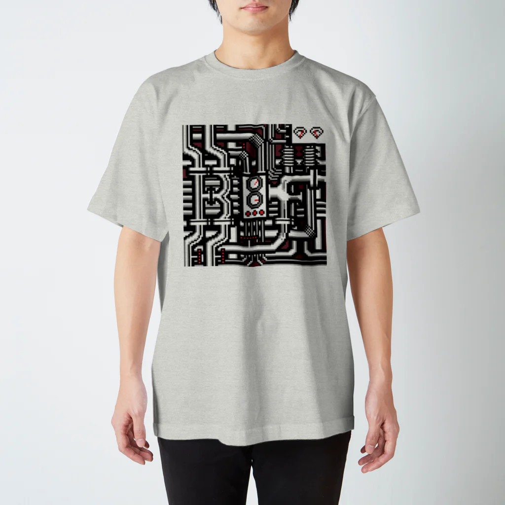 BAD FACTORYのＢＦ配管　スケルトン スタンダードTシャツ