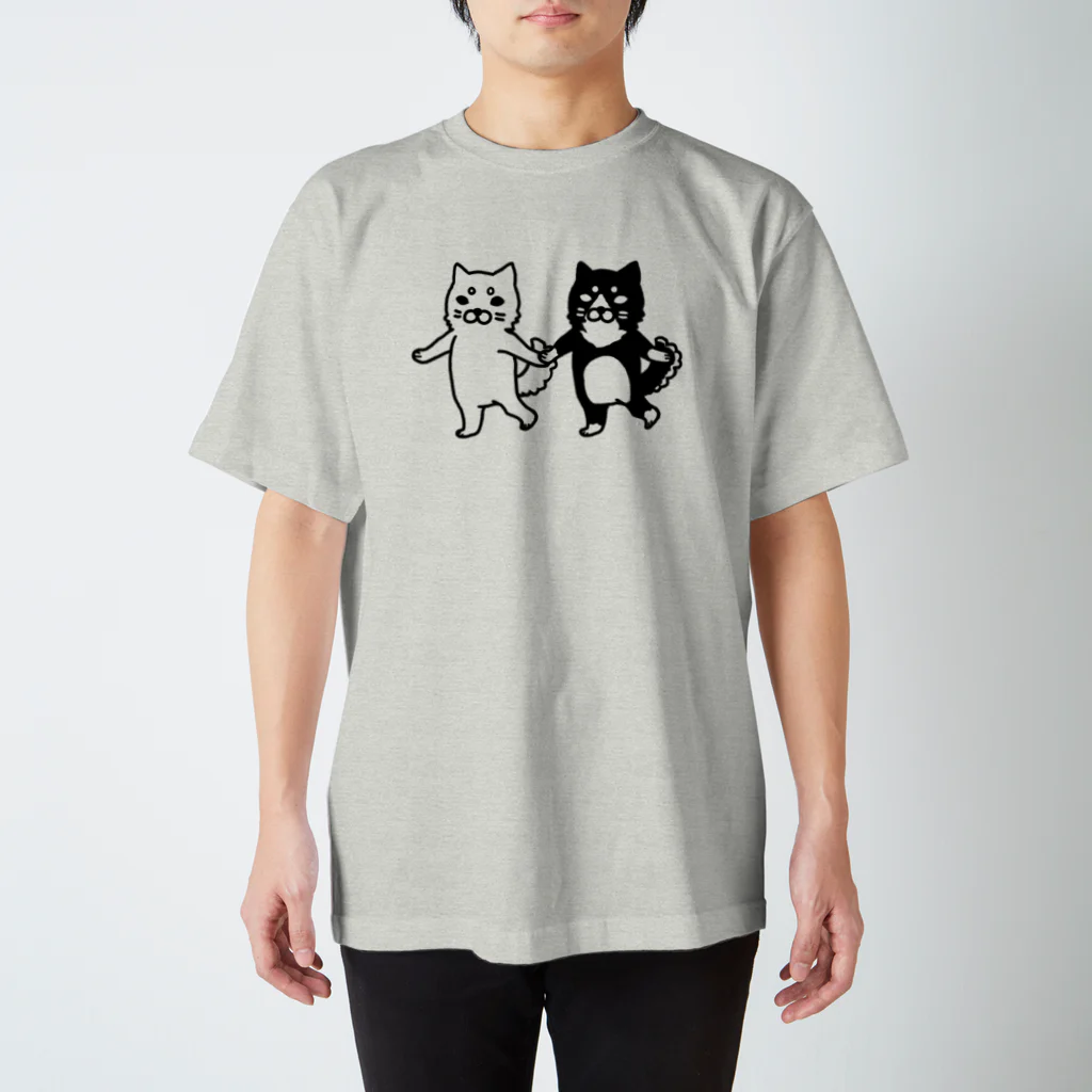 ヒヨッコ堂のるんたったWしばわん スタンダードTシャツ