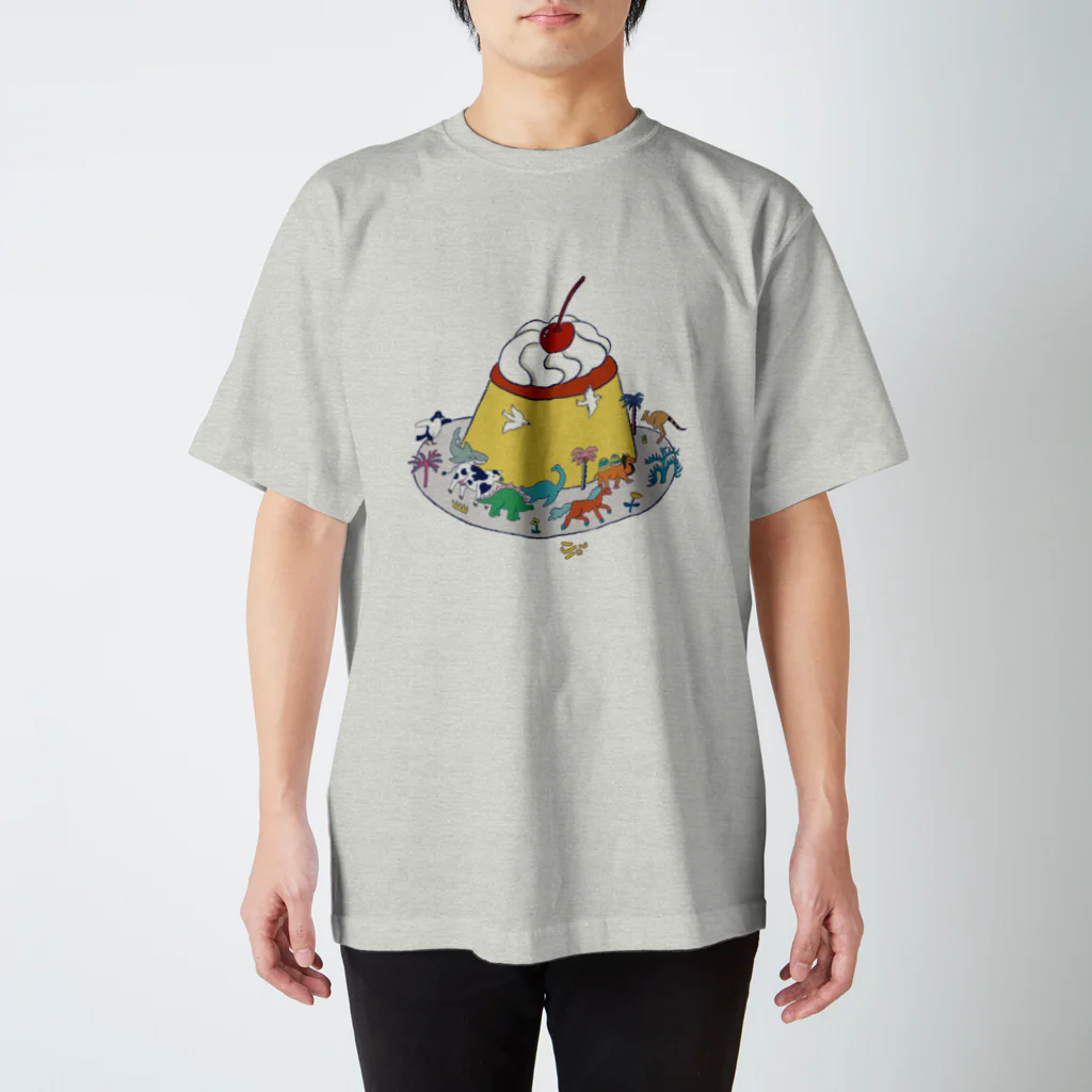 Futakawa Mayuのグッズショップのプリン　動物 スタンダードTシャツ