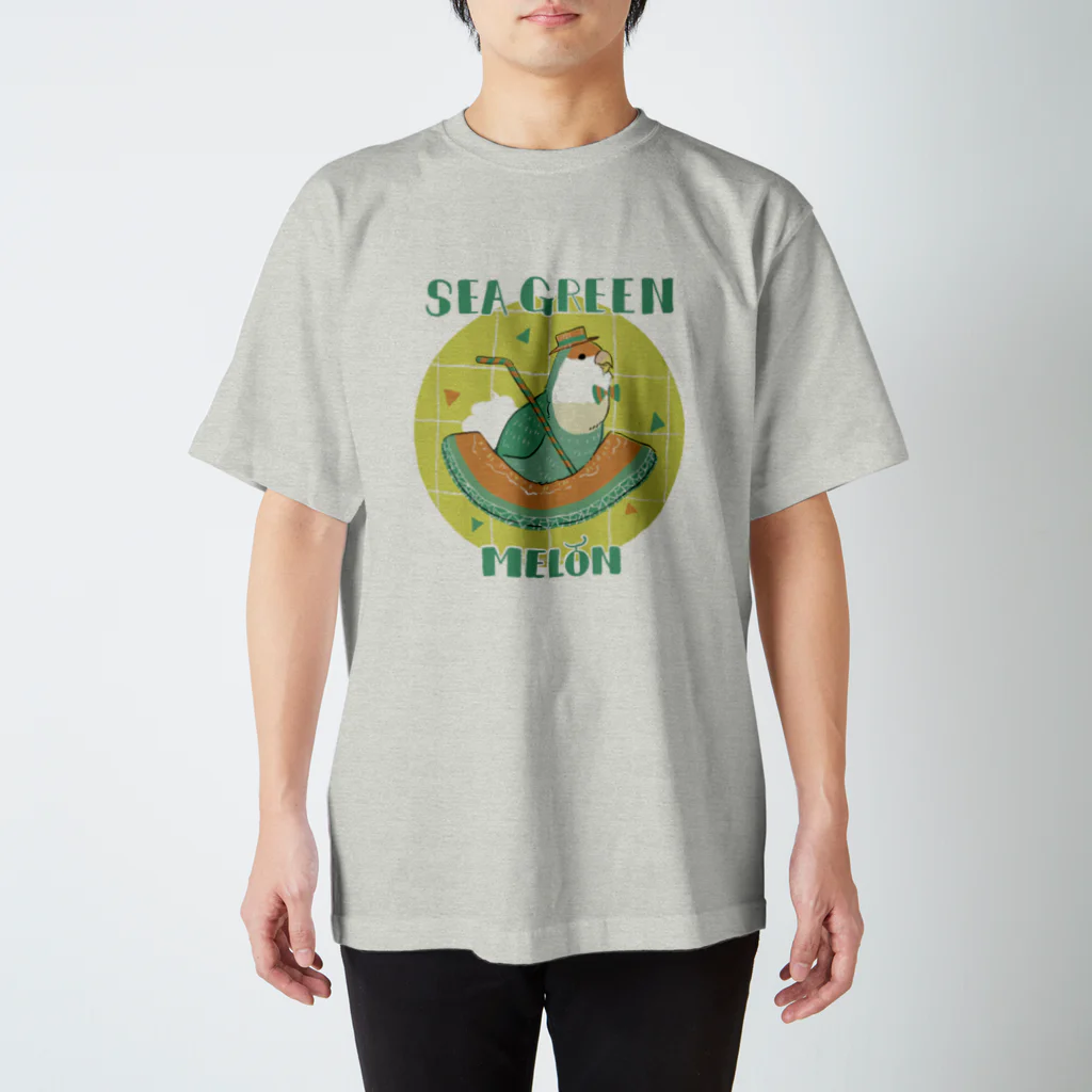 Sikapoppo555のSEA GREEN = MELON Regular Fit T-Shirt