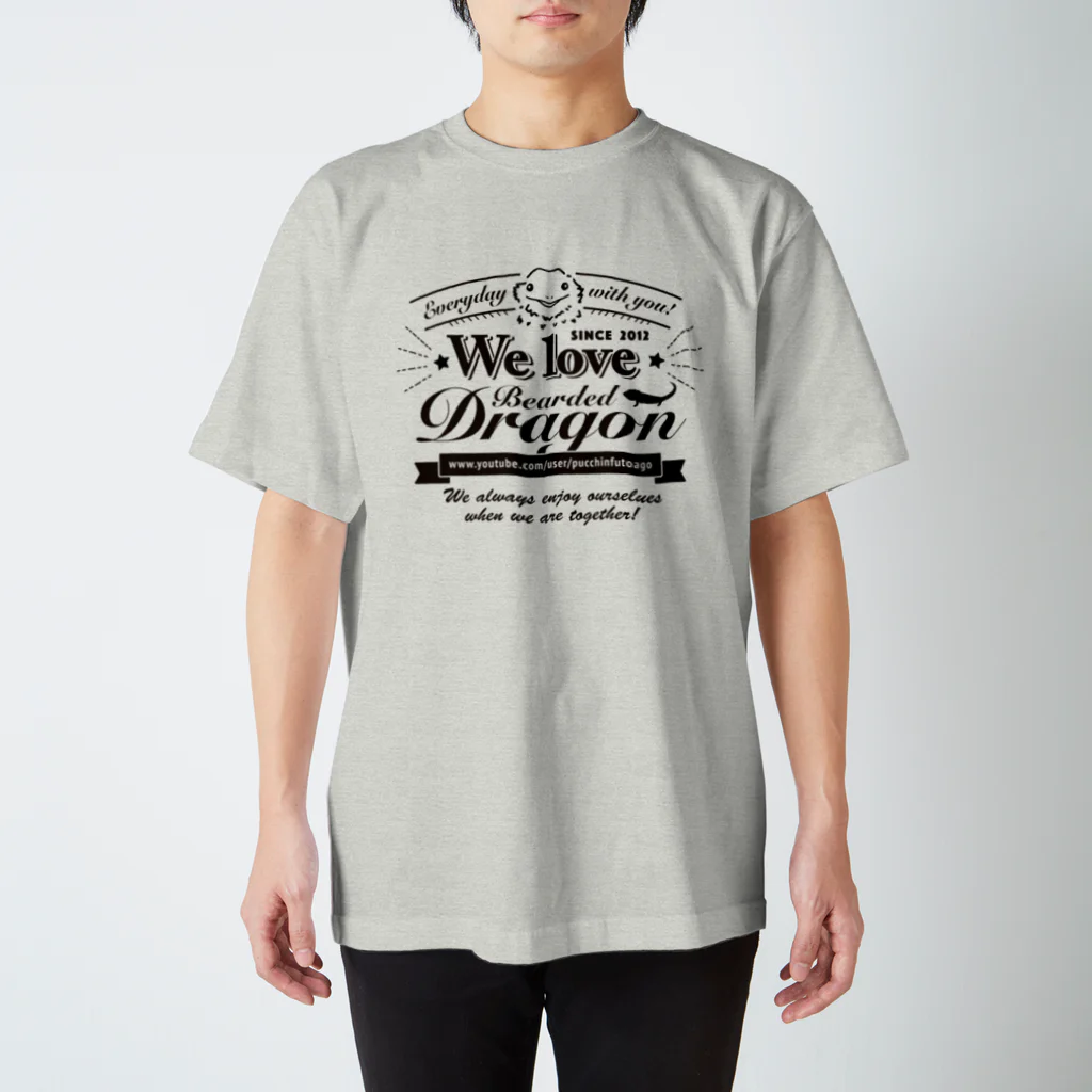 mocoのおちょこさん黒色プリント Regular Fit T-Shirt