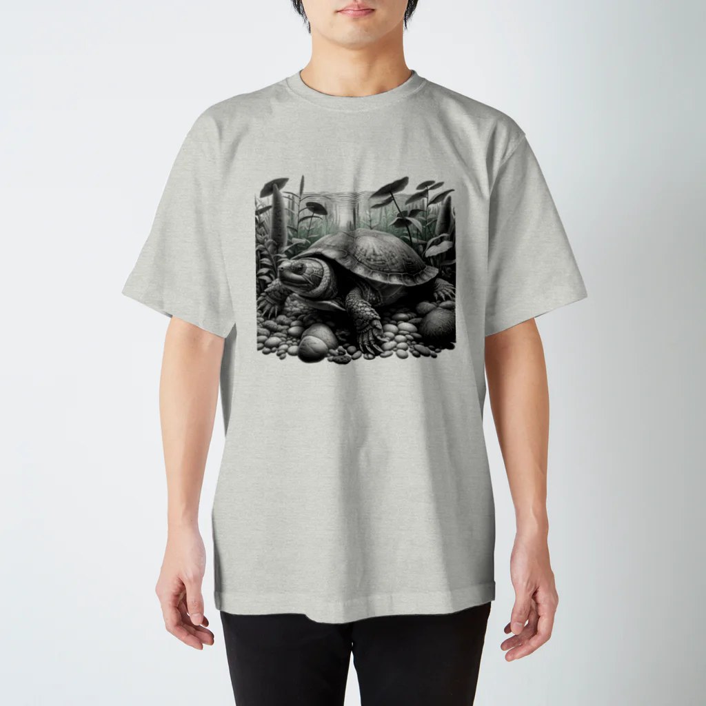 楽器と動物の亀2 Regular Fit T-Shirt