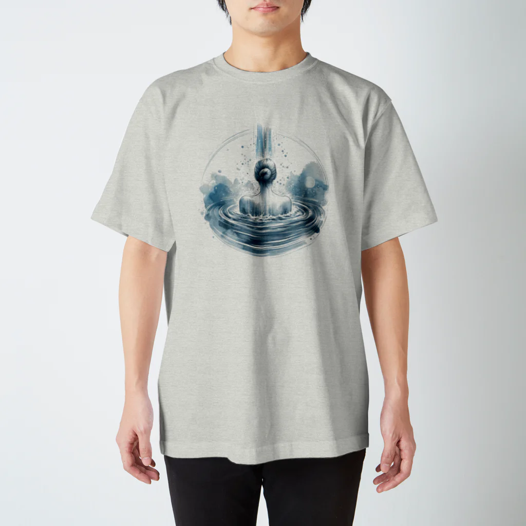 SaunaSplashArt サウナスプラッシュアートの水風呂デザイン２ Regular Fit T-Shirt