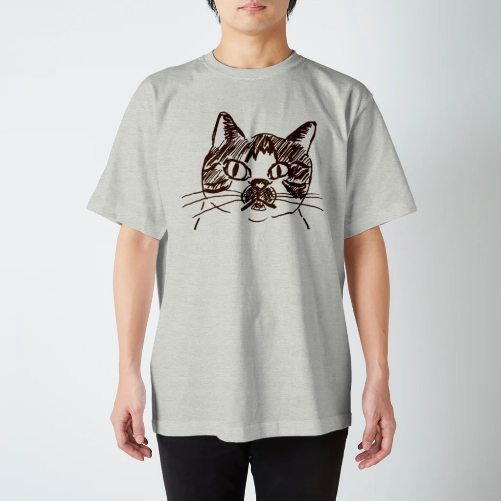 猫ねむりzzz..のブチ猫さん スタンダードTシャツ