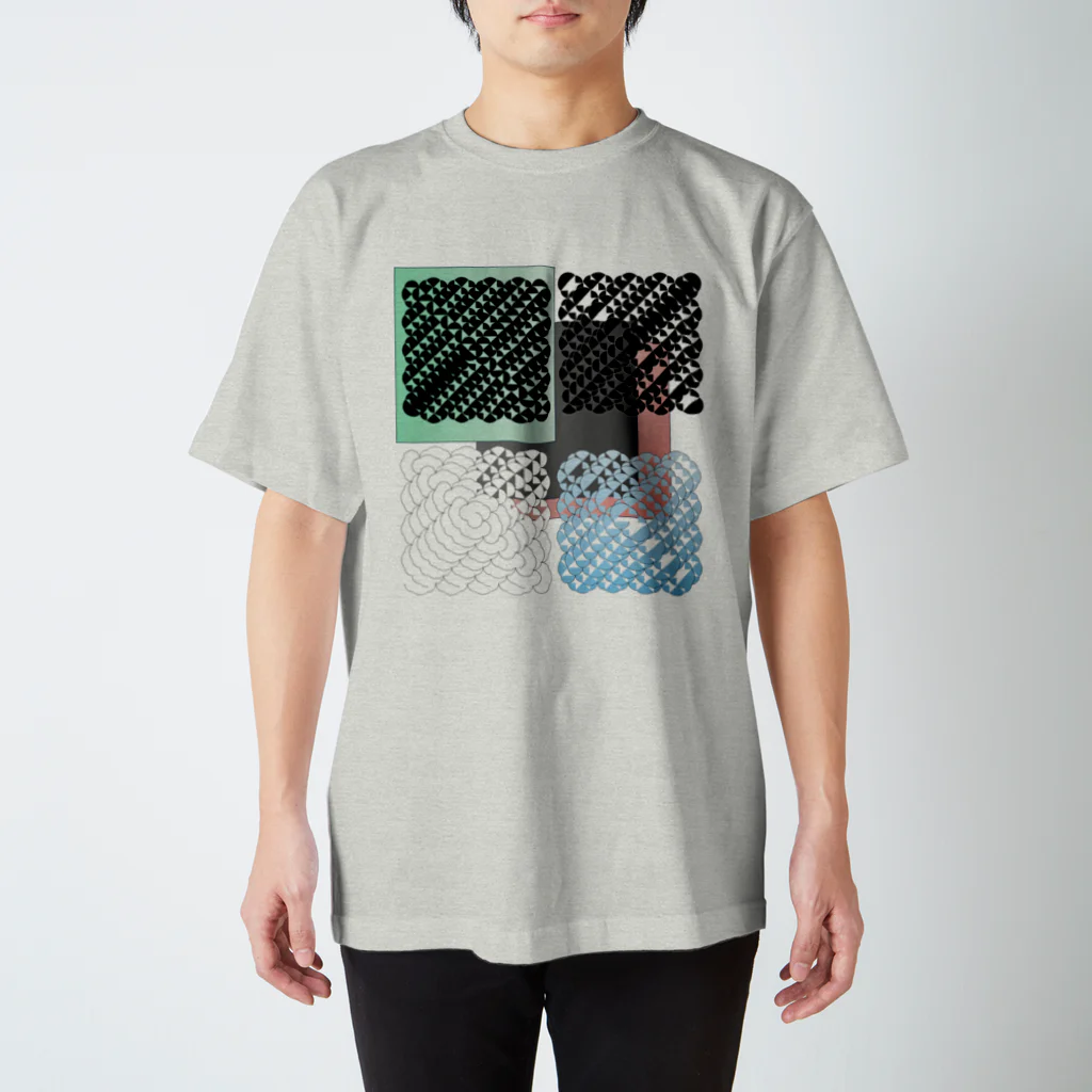 Otto Cohenのらせんと回転・正方形 Regular Fit T-Shirt