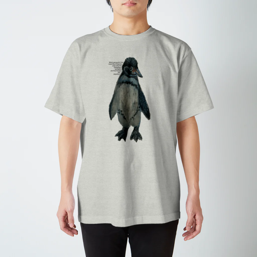 hami_closetのガラパゴスペンギン・クレパス画 スタンダードTシャツ