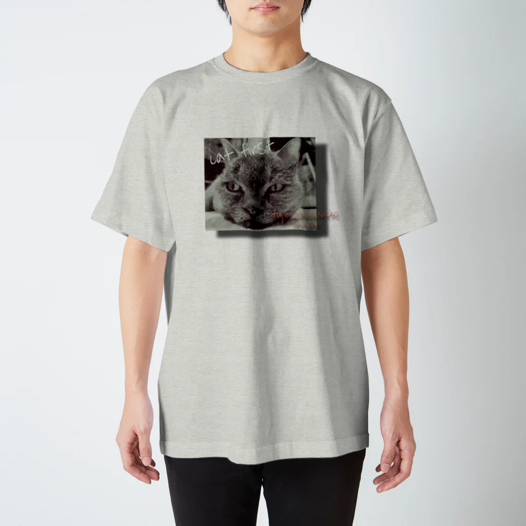 富士見さくらねこ応援団　チャリティー部の猫ファースト スタンダードTシャツ