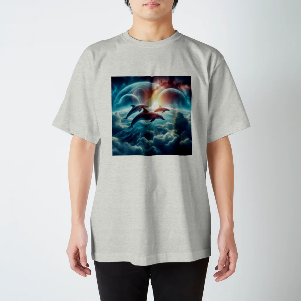 Mangetu2024の宇宙海（イルカ） Regular Fit T-Shirt