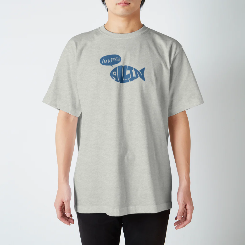 AI作家さむねこの作品集のALL IN FISH スタンダードTシャツ