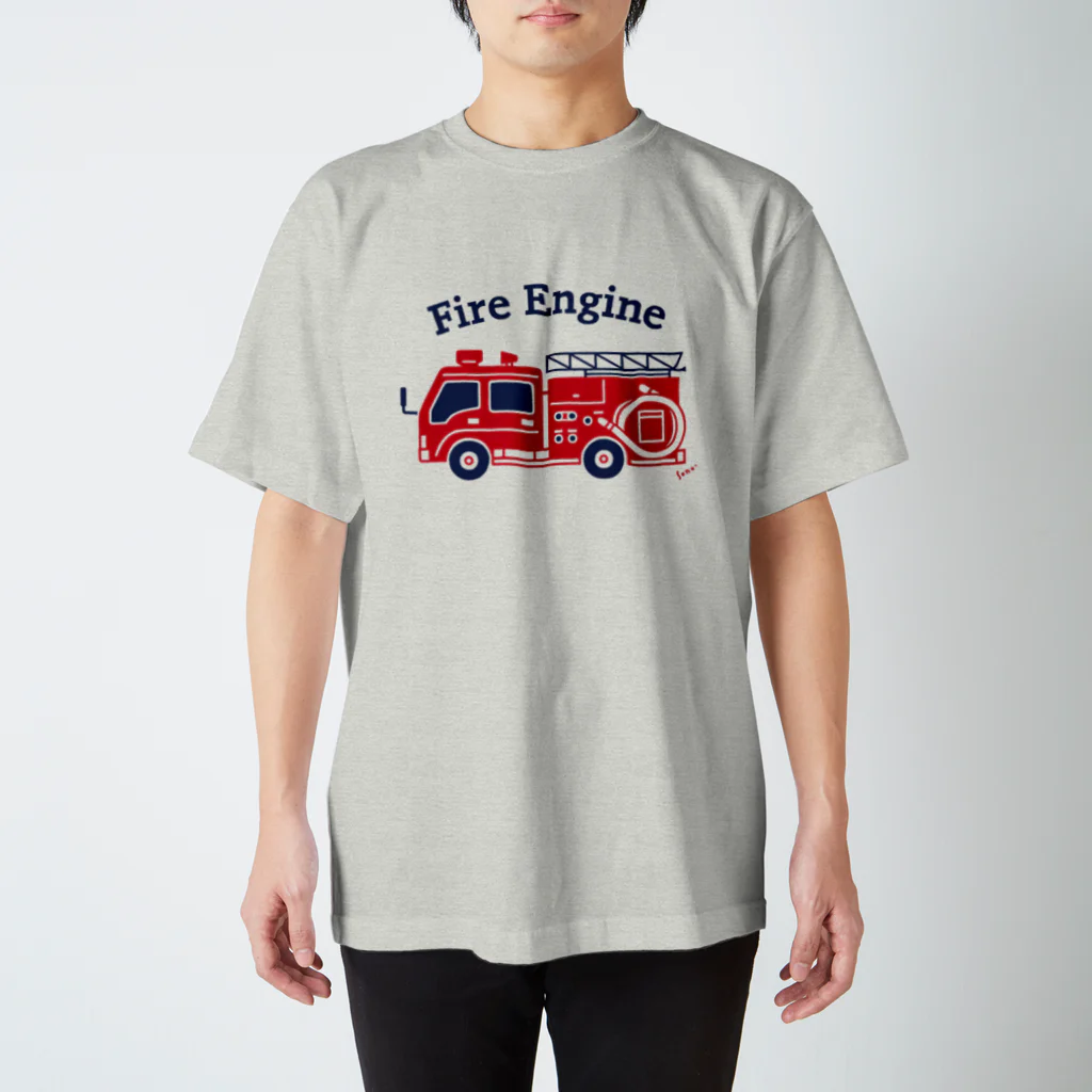 さはらそのこ｜イラストレーターの消防車　Fire Engine スタンダードTシャツ