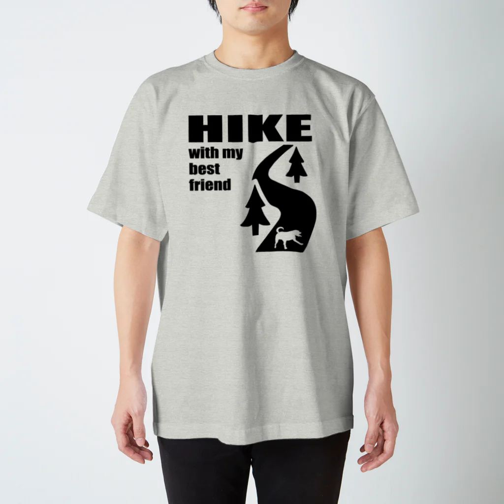 too muchの人間用のHIKE黒 スタンダードTシャツ