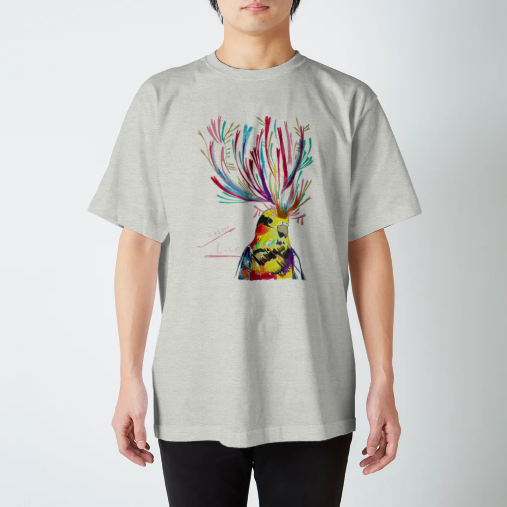 HEARTの恋するインコTシャツ Regular Fit T-Shirt