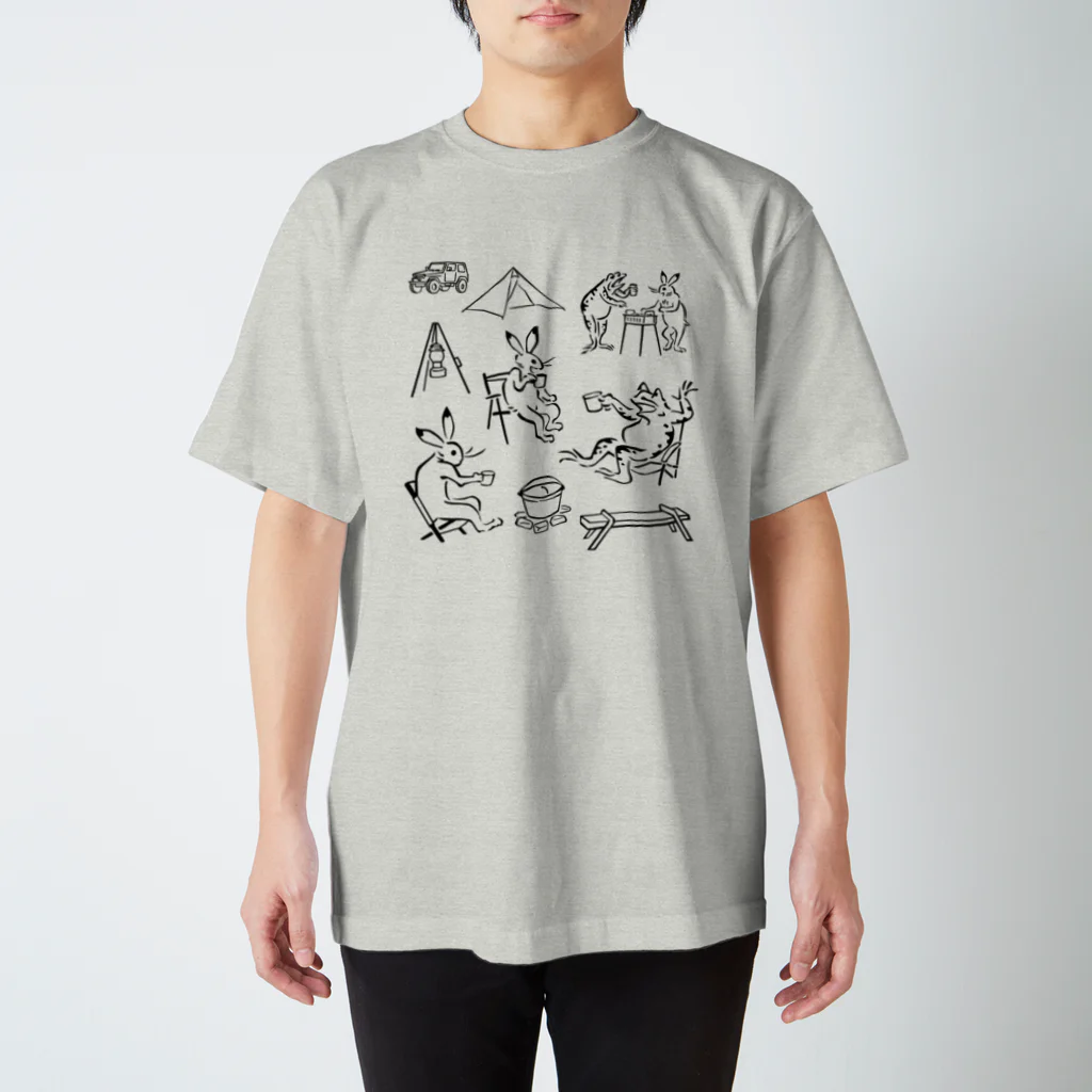 HOUSOの鳥獣戯画現代版　アウトドア スタンダードTシャツ