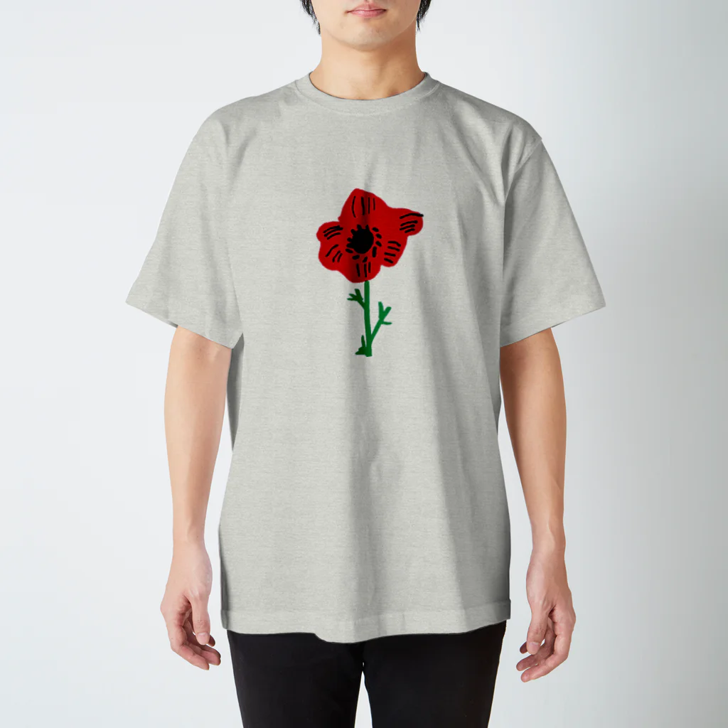 さとやま図案のアネモネ Regular Fit T-Shirt