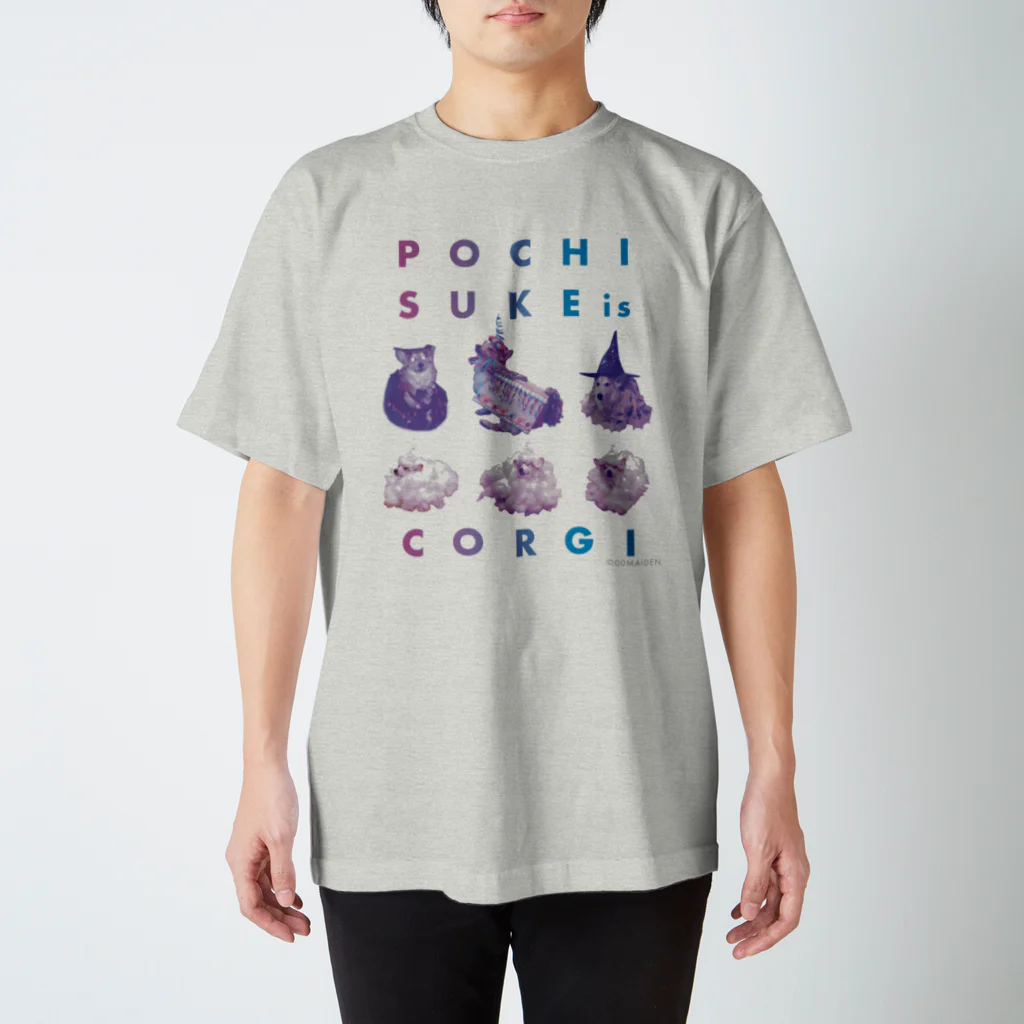 00MAIDENのPOCHISUKE is CORGI スタンダードTシャツ