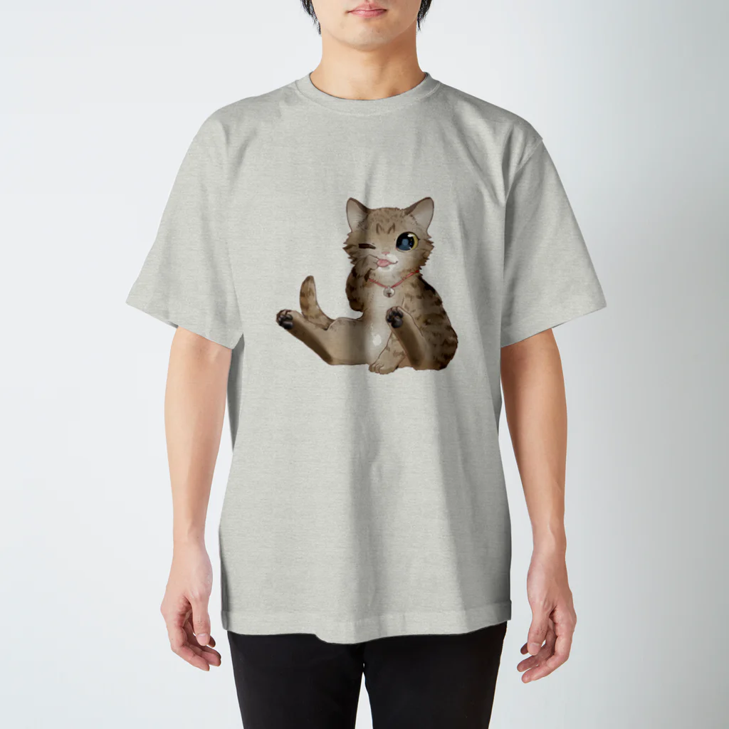 #保護猫カフェひだまり号のむぎ スタンダードTシャツ