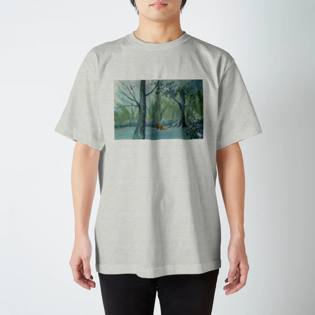 かりかりの雪の足跡 Regular Fit T-Shirt