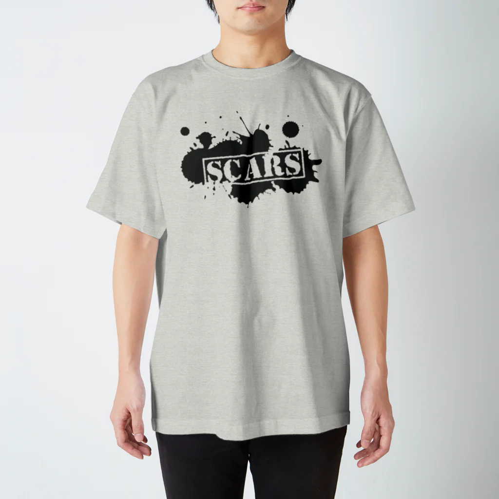 SCARSのペイントロゴ（グレー） スタンダードTシャツ