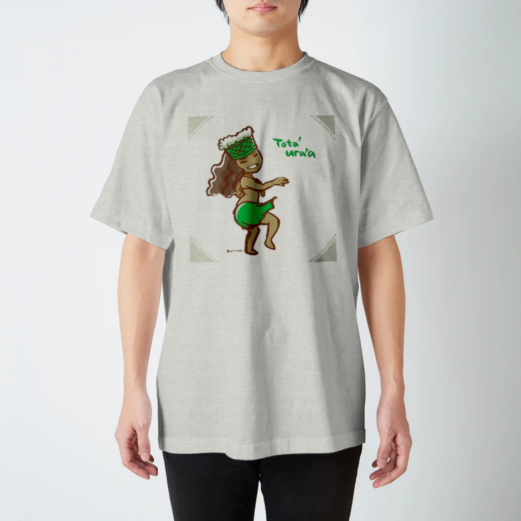 kiwaiwakiのオリタヒチ(グリーンパレオ) スタンダードTシャツ
